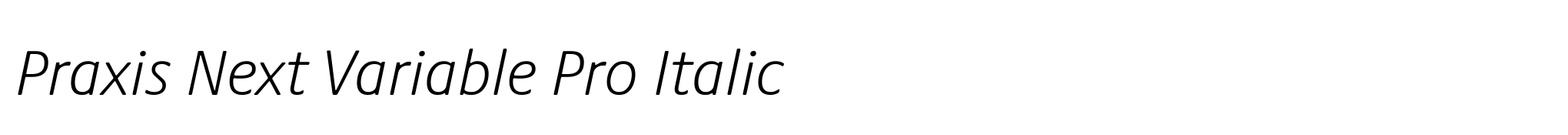 Praxis Next Variable Pro Italic image